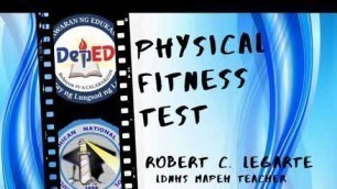 'Physical Fitness Test ( Health Related Fitness and Skill Related Fitness)'