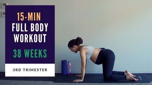 'Week 38 of Pregnancy | 15-min Full Body Prenatal Workout'