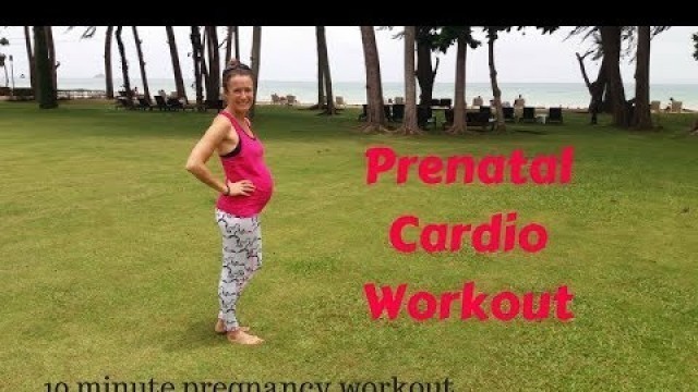 'Prenatal Cardio Workout | 10 Minute Pregnancy Workout'