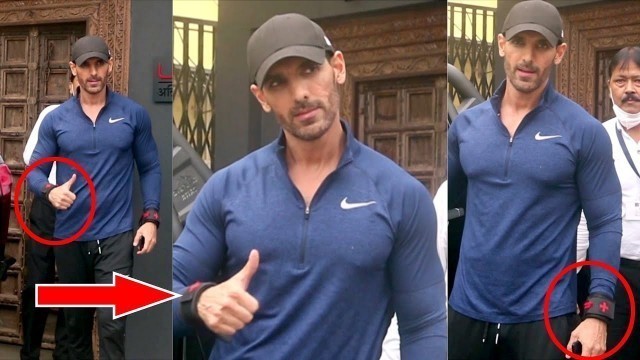 'JOHN ABRAHAM SPOTTED POST WORKOUT AT BANDRA 16 07 2021'