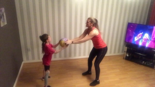 'Easy Fun Netball Workout for Mum and Daughter at home'