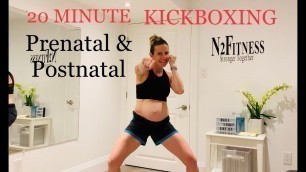 '20 minute Kickboxing Tabata Trio | Prenatal & Postnatal | All Trimesters | Diastasis Recti Safe'