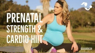 '45 Minute Prenatal  Strength & Cardio HIIT Weights Workout for All Trimesters of Pregnancy.'
