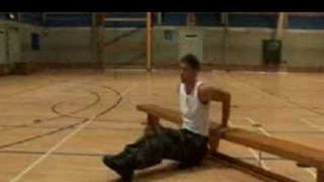 'Royal Marines Exercises - Tricep Dips'