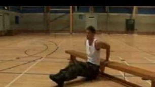 'Royal Marines Exercises - Tricep Dips'