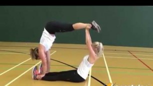 'Netball Warm Up Drills - Partner Plank Exercise'