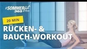 'Rücken- & Bauch-Workout | 20 Min Training für Rücken & Bauch | Sommerfit365 mit ERDINGER Alkoholfrei'