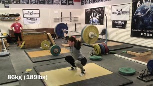 'Juliana Riotto (75kg) Garage Strength | Junior Nationals Prep (Feb. 5th 2018)'