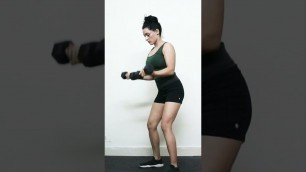 'shoulder workout/exercises with dumbbells #shorts | UPPER BODY TONING | BACK, SHOULDERS & ARMS'