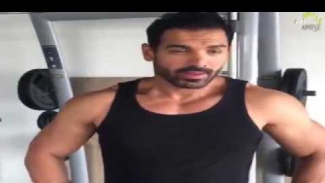 'Latest video of John Abraham workout at his personal gym'