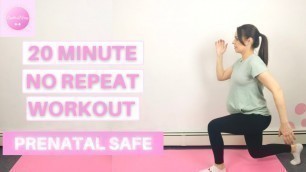 '20 Minute Prenatal Bodyweight Workout (No Repeat)| LISA HART'