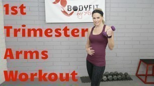 '15 Minute First Trimester Prenatal Arms Workout---Safe Upper Body Pregnancy Exercises'