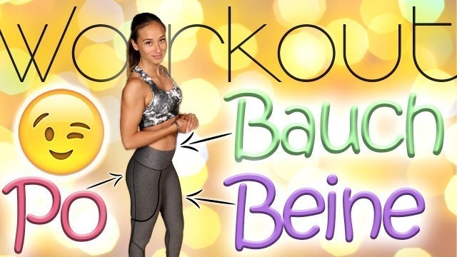 'Bauch Beine Po Training für Zuhause - 30 Min Workout - Ohne Geräte - Einfach mitmachen - 20 Übungen'