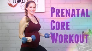 '15 Minute Prenatal Core Workout:  Ab exercises for pregnancy'
