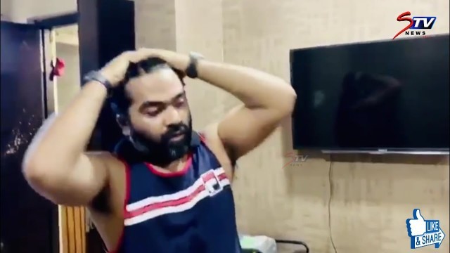 'STR Verithanam Workout Inside his house | Simbu latest Fitness video | Maanaadu ||STV'