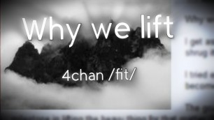 '4chan /fit/ Meme - Why we lift'