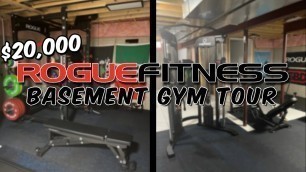 '$20000 Rogue Fitness Basement Gym Setup Tour | 2021 Home Gyms'
