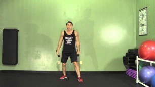 'Dumbbell Pull and Press - HASfit Cardio Exercises - Cardiovascular Aerobic Exercise'